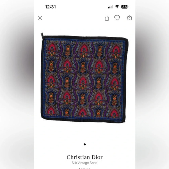 Christian Dior Silk Scarf - Picture 3 of 4
